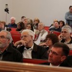 Part of the crowd during a somber moment at the Kip Martin benefit show (1/27/14) - photo by David Morris
