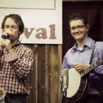 Christian Davis and Jessie Baker with Dailey & Vincent at Lil John Bluegrass Festival - photo © 2012 by Laura Tate Photography