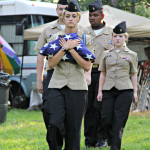Western Alamance High School (NC) ROTC perform a Memorial Day flag ceremony at Lil John Bluegrass Festival - photo © 2012 by Laura Tate Photography