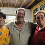 Lynn Morris, Buddy Michaels and Michael Cleveland at Lil John Bluegrass Festival - photo © 2012 by Laura Tate Photography