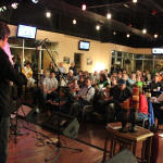 Mike Hartgrove with Lonesome River Band at Hope Cafe - photo by Laura Greene