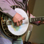 Sammy Shelor with Lonesome River Band at Hope Cafe - photo by Laura Greene