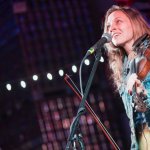 Emily Frantz with Mandolin Orange at the Folk Mission in Huntsville, AL (3/8/14) - photo © by Todd Powers Photography