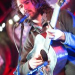 Andrew Marlin with Mandolin Orange at the Folk Mission in Huntsville, AL (3/8/14) - photo © by Todd Powers Photography