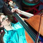 Andrew Small with Mandolin Orange at the Folk Mission in Huntsville, AL (3/8/14) - photo © by Todd Powers Photography