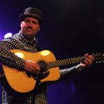 Stephen Mougin with Sam Bush at MerleFest 2013 - photo by Andy Garrigue
