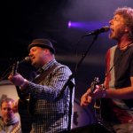 Scott Vestal, Stephen Mougin and Sam Bush at MerleFest 2013 - photo by Andy Garrigue