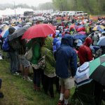 Rainy scene on Sunday at MerleFest 2013 - photo by Andy Garrigue