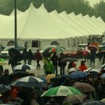 Rainy scene on Sunday at MerleFest 2013 - photo by Andy Garrigue
