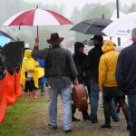 Jim Avett leaving the stage area on Sunday at MerleFest 2013 - photo by Andy Garrigue