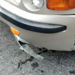 Damage to Mountain Heart's bus in New York City (July 20, 2012)