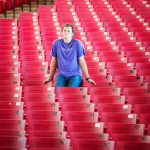 Woody Platt assaying the progress ahead of the 2015 Mountain Song Festival - photo by Shelly Swanger