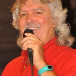 DJ Greg Bird at the March 2016 Newell Lodge Bluegrass Festival - photo by Bill Warren