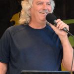 Greg Bird hosts karaoke at the 2015 Newell Lodge Bluegrass Festival - photo © Bill Warren