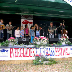 Students from Greynolds Park Elementary perform with Newtown at the Everglades Bluegrass Festival - photo by Doris Schenk