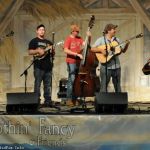 Super pickers at Nothin' Fancy: Tim Newton, Daniel Ledford, Jonathon Dillon, Caleb Cox, Gaven Largent at the 2016 Nothin' Fancy Festival - photo © Bill Warren
