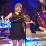 Sara Watkins with Nickel Creek at the Ryman Auditorium (4/18/14) - photo by Daniel Mullins