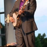 Aaron McDaris with his new Chief banjo at the Outer Banks Bluegrass Festival