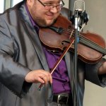 Hunter Berry with Rhonda Vincent at the Outer Banks Bluegrass Festival - photo by Woody Edwards