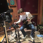 Forrest O'Connor in the studio with The O'Connor Family Band