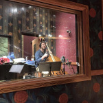 Geoffrey Saunders in the studio with The O'Connor Family Band