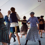 Dance tent is hoppin' at the 2016 Old Tone Roots Music Festival - photo © Tara Linhardt