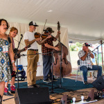 Run Mountain with caller Erica Weiss in the dance tent at the 2016 Old Tone Roots Music Festival - photo © Tara Linhardt
