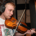 Doug Meek recording with Danny Paisley and the Southern Grass at Patuxent studio - photo © 2012 Michael G. Stewart