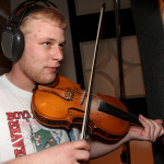 Doug Meek recording with Danny Paisley and the Southern Grass at Patuxent studio - photo © 2012 Michael G. Stewart