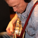 Mark Delaney recording with Danny Paisley and the Southern Grass at Patuxent studio - photo © 2012 Michael G. Stewart