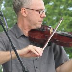 Mark Farrell with James Reams at Pickin' In The Panhandle (9/9/12) - photo by Woody Edwards