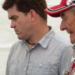 Clay Hess and his dad backstage at Pickin' In The Panhandle (9/8/12) - photo by Woody Edwards