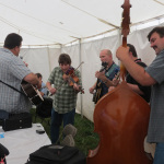 Circa Blue warming up at Pickin' In The Panhandle (9/8/12) - photo by Woody Edwards