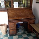 L.C. Kind's original desk on display at the company store