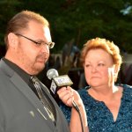 Junior Sisk with Katy Daley on the 2013 IBMA Red Carpet - photo by Milo Farineau