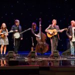 Sierra Hull, Béla Fleck, Missy Raines, Bryan Sutton, and Ron Stewart on the 2014 IBMA Awards show - photo by Todd Powers