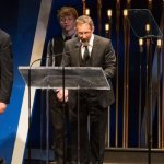 Buddy Melton accepts as Male Vocalist on the 2014 IBMA Awards show - photo by Todd Powers
