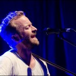 Dave Simonett with Trampled By Turtles at Red Wing Roots 2014 - photo © G. Milo Farineau