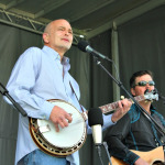 Sammy Shelor and Brandon Rickman with Lonesome River Band at the Rocky Top Bluegrass Festival (4/24/15) - photo by Mike Kelly