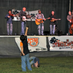 A young fan shows his approval of Lonesome River Band at the Rocky Top Bluegrass Festival (4/24/15) - photo by Mike Kelly