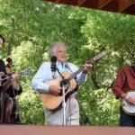 Peter Rowan’s Bluegrass Band turned in one of the most compelling performances of the entire festival at RockyGrass 2013 - photo by Shannon Turner. L to R, Chris Henry, Peter Rowan, Keith Little