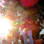 Richard Bailey with The Steeldrivers at ROMP 2013 - photo by Terry Herd