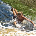 Slippin' and slidin' at ROMP 2013 - photo by Terry Herd