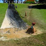 Giant water slide at ROMP 2013 - photo by Terry Herd