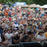Enjoying the David Grisman Folk Jazz Trio at ROMP 2014 - photo by Jenny Sevcick