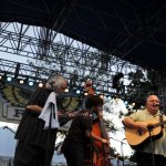 Jim Hurst with the David Grisman Folk Jazz Trio at ROMP 2014 - photo by Jenny Sevcick