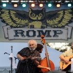 Jim Hurst with the David Grisman Folk Jazz Trio at ROMP 2014 - photo by Jenny Sevcick