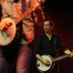 Kevin Hayes with Old Crow Medicine Show at ROMP 2014 - photo by Jenny Sevcick