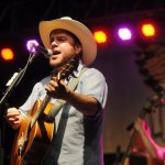 Critter Fuqua with Old Crow Medicine Show at ROMP 2014 - photo by Jenny Sevcick