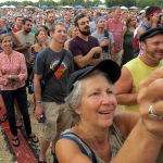 Captivated by Del McCoury at ROMP 2014 - photo by Terry Herd
